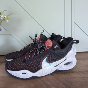 Nike Black Athletic Sneakers with Multicolor Laces